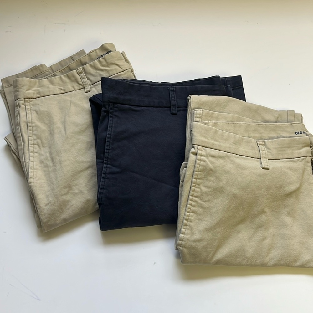 Old Navy pants men's size 33 waist, lot of 3x pairs